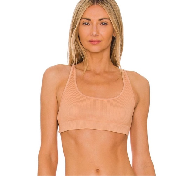 NWT Free People intimates Sienna strappy tan bralette top - Picture 2 of 3